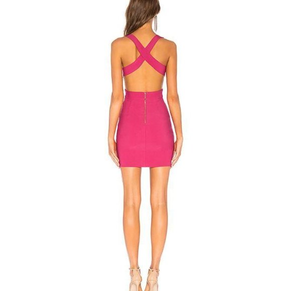 NWT NBD X NAVEN Zola Dress in Hibiscus, S/M/L - Picture 4 of 5